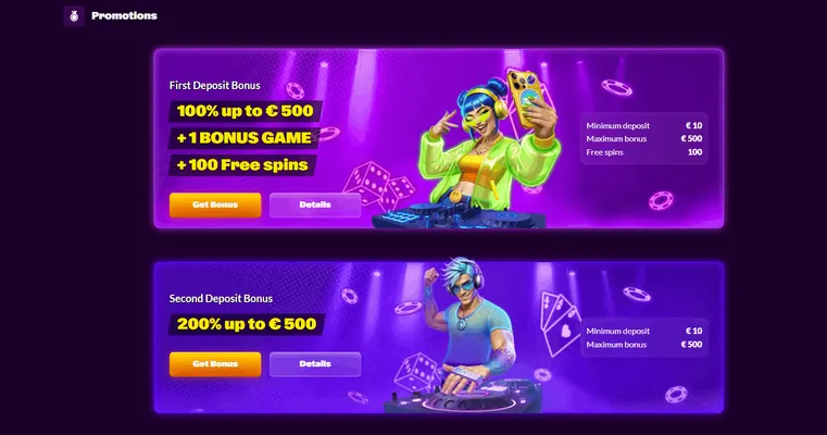 Captura de pantalla del bono y giros gratis de Slotrave Casino